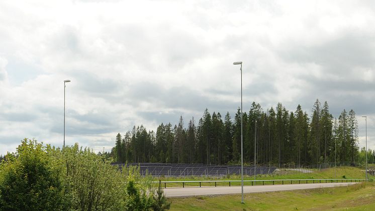 Visualiseringsbild Örje solkraftverk (Foto: Norconsult)