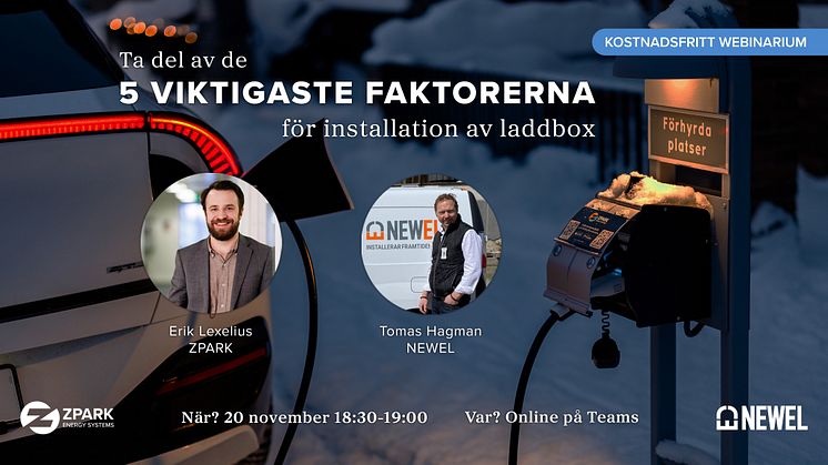 Inbjudan till Webbinarium: Ska ni installera laddboxar i er fastighet? 5 nyckelfaktorer att ha i åtanke