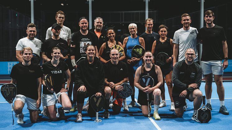 Engagerade deltagare i Padel mot Cancer 