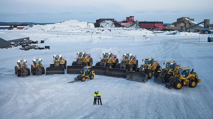 Nya Volvomaskiner vid LKAB:s gruva