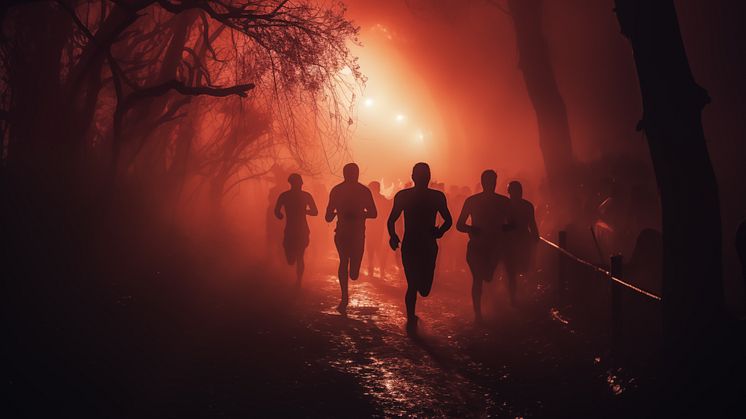 Skräckloppet går den 19 oktober och är en spännande kombination av löpning, hinderbana och skräck. Foto: Pressbild Skräckloppet.