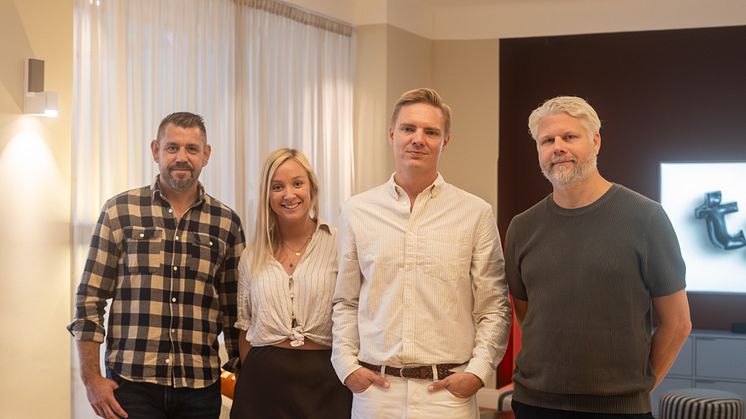 Från vänster: Robin Hallgren, Emma Klein, Carl-Fredrik Östlund, Tobias Franzén
