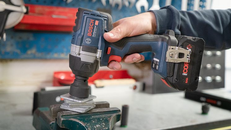  Bosch GDS 18V-750C har et tiltrekkingsmoment på 750 Nm og et avtrekk på 1000 Nm