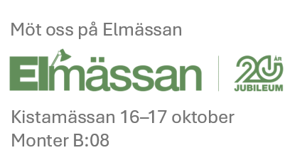 Möt oss på Elmässan 16-17 oktober – Besök oss i monter B:08!