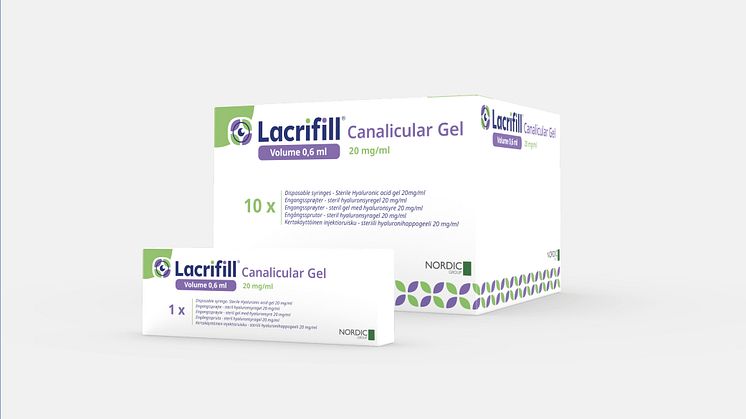 Nordic Drugs Announces CE Mark Approval for Lacrifill® Canalicular Gel, Introducing a New Treatment Option for Dry Eye in the Nordic Region