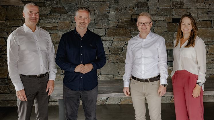 From left.: Investmentteam in Core Eqt - Gunnar Sellæg, Jostein Pettersen, Peter Tonstad og Susanne Holst