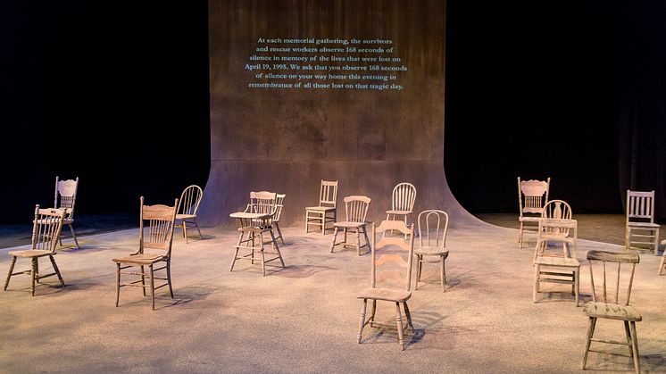 The original set of the play 'In the Middle of the West' when it was first performed in Oklahoma