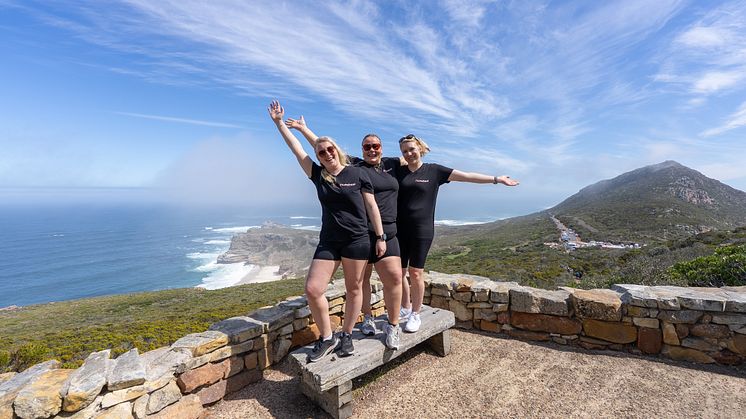 Hanna, Moa och Annette på Scuba Travel