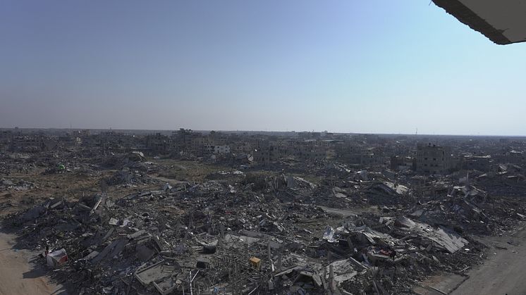 Rafah city under eldupphöret. Foto: Alef Multimedia Company/Oxfam