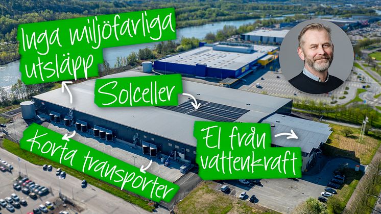 Pmflex satsar på hållbarhet med initiativ som solceller, korta transporter, el från vattenkraft och inga miljöfarliga utsläpp. 