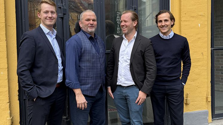 Monterro opens office in Denmark. From the left Christoffer Pasieczny, Kim Sneum Madsen, Gustav Lagercrantz (CEO), Lasse Diamant
