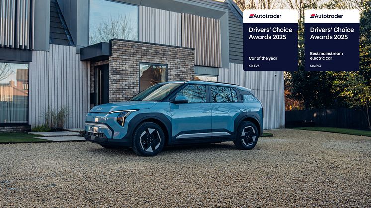 EV3 er kåret til Årets Bil og Bedste Elektriske Bil ved Autotrader Awards 2025 baseret på feedback fra over 225.000 kunder