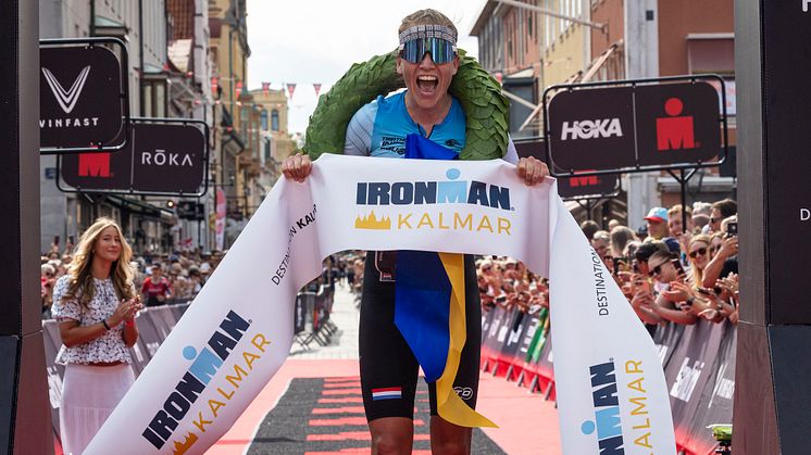 Marlene de Boer från Nederländerna vann Ironman Kalmar 2024. Foto: Michael Campanella, Getty Images for Ironman.