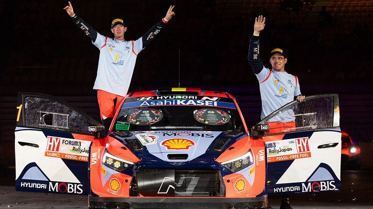 Thierry Neuville och Martijn Wydaeghe vinner rally-VM 2024