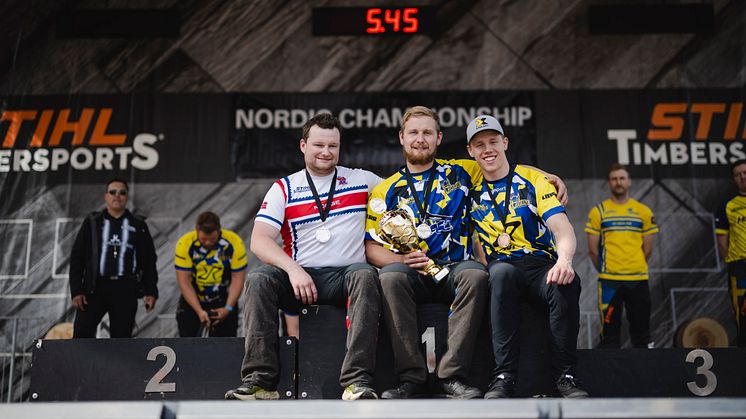 Kolme uutta mestaria kruunattiin jännittävässä Pohjoismaisessa TIMBERSPORTS®-huipentumassa