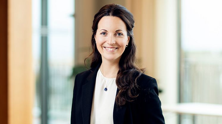 Porträtt av Mathilda Hollertz, vd Stiftelsen Lantbruksforskning.