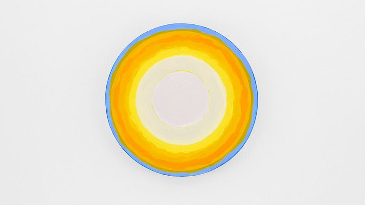 Cirkel med kant av blått, grönt, orange och gult