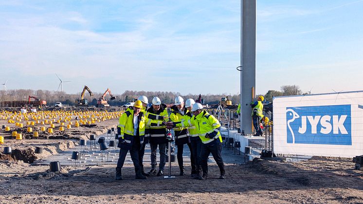 JYSK marks milestone in construction of distribution centre in the Netherlands