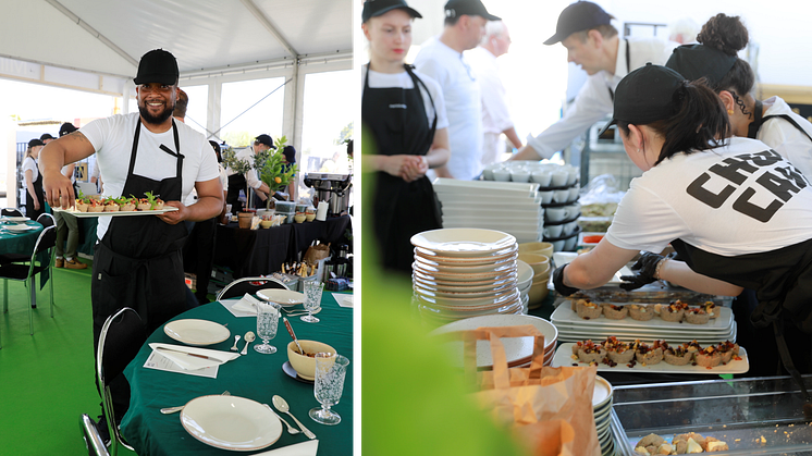 Bilder från Järvaveckan när Chefs Camps traineer lagade och serverade mat under kontaktmiddag. Foto: Martin & Servera.