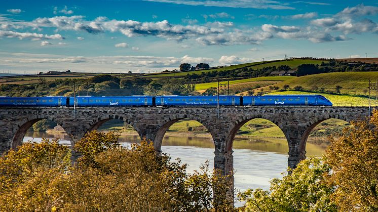 Hitachi Rail is cutting carbon at facilities used to build and maintain all-electric trains, like the Lumo fleet