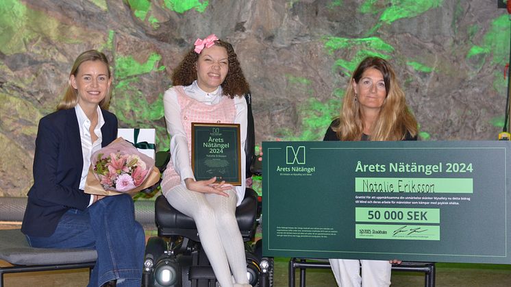 Sarah Hoof, CCO Mysafety, Natalie Eriksson och Petra Lindskog, kommunikations-och insamlingschef på Mind.