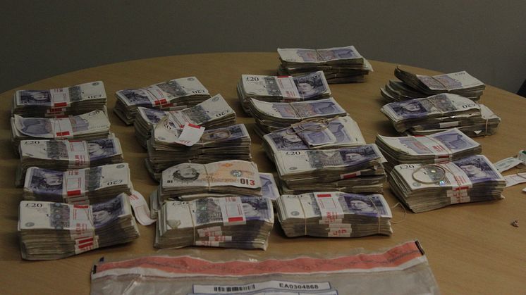 Cash seized by HMRC officers