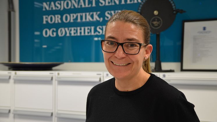 Vibeke Sundling er professor ved Nasjonalt senter for optikk, syn og øyehelse. Hennes fagfelt er syn og diabetes (Foto: Dag Øyvind Olsen)