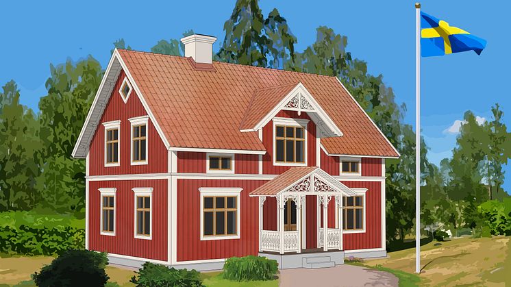 Sverigehuset, ett typgodkänt hus för en genomsnittlig svensk familj. Grunden för en ny egna-hems rörelse i Sverige.
