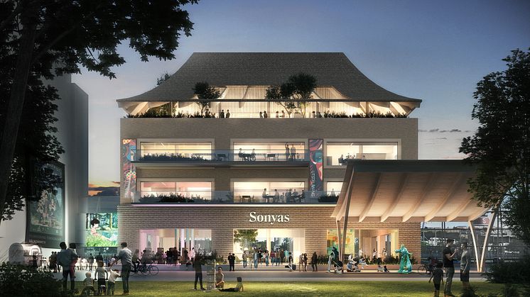 Visionsbild White arkitekter- kulturhuset Sonyas