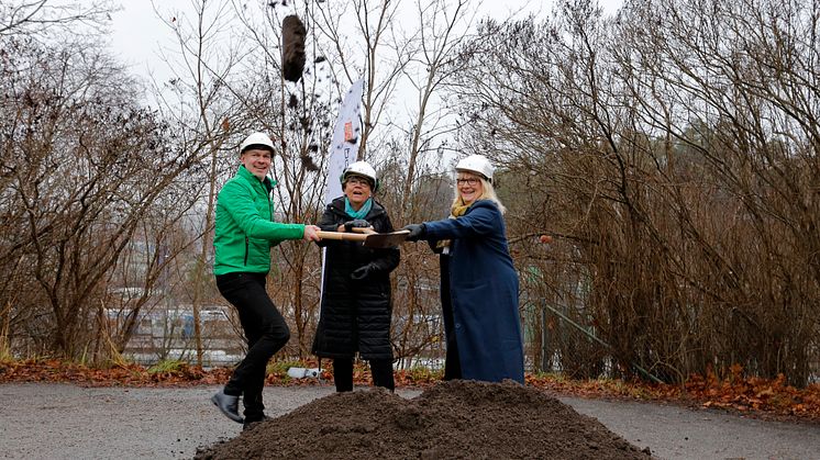 Första spadtaget för Tumba Port togs i november 2024