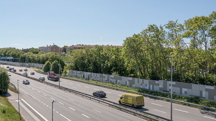 Fibercementskivor återanvänds för att skapa bullerskärmar som både är funktionella och visuellt attraktiva