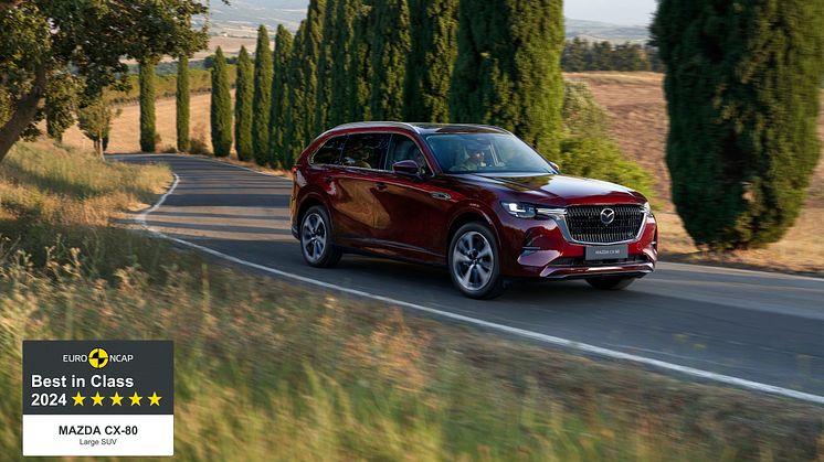 Mazda CX-80 er sikreste bil i sin klasse
