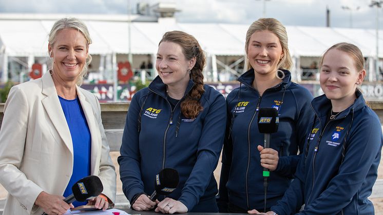 Jessica Ortiz Bergström intervjuar Renée Claesson-Ribring, Alicia Ortstad och Pam Svane. Foto: Mia Nilsson