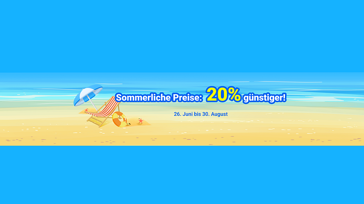Sommeraktion mit 20% Rabatt auf unsere Produkte!