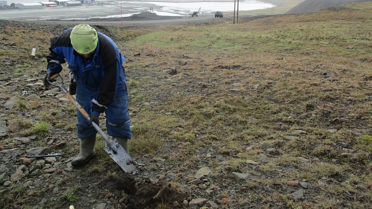 Cleaning up in Svea (Photo: Akvaplan-niva). 
