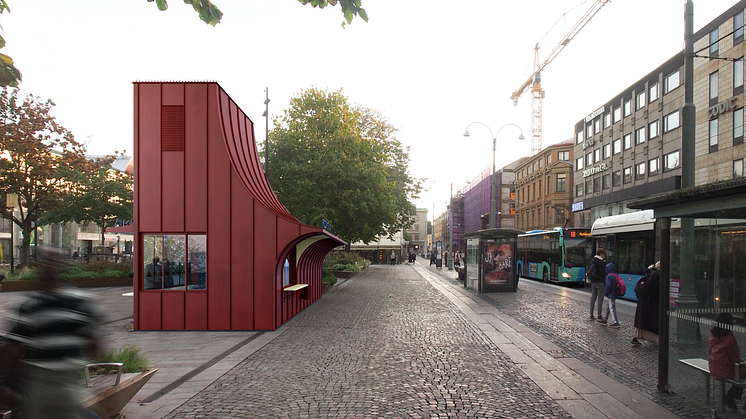 Visualisering framtagen av Högberg Gillner Arkitektur AB.