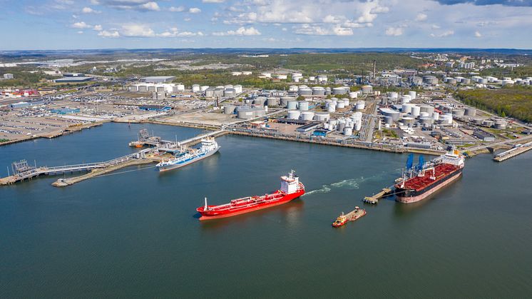 Energihamnen i Göteborgs Hamn. Bild: Göteborgs Hamn.