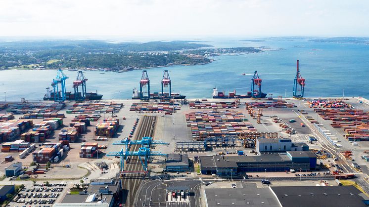 Digital containerspårning från Göteborgs hamn till Sverige