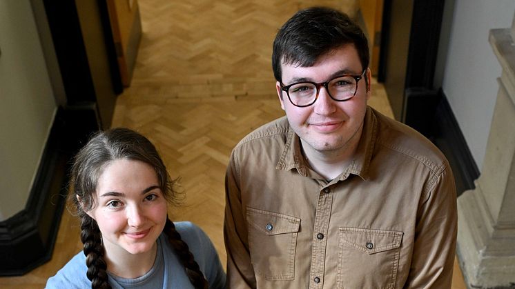 Northumbria University PhD students Ishbel Carlyle and Dylan Weston 
