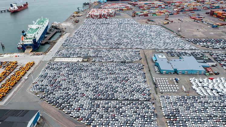 Fordons- och roroterminalen som kommer att driftas av Wallenius Wilhelmsen framöver.  