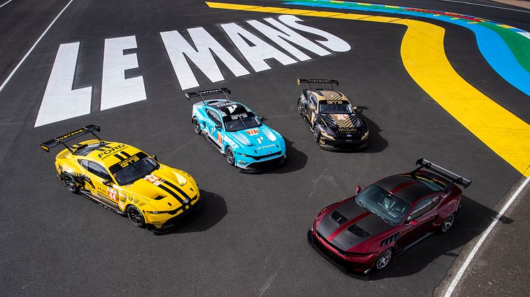 Mustang GT3 och GTD vid Le Mans 24 timmars 