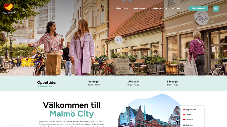 Malmö Citys nya hemsida
