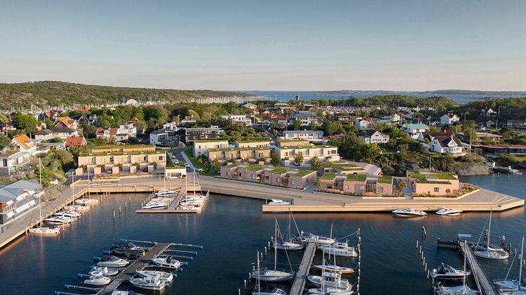 Granskning av detaljplan för bostäder vid Långedrags båtvarv är ett av ärendena på stadsbyggnadsnämnden i november. Visionsbild: Wingårdhs.
