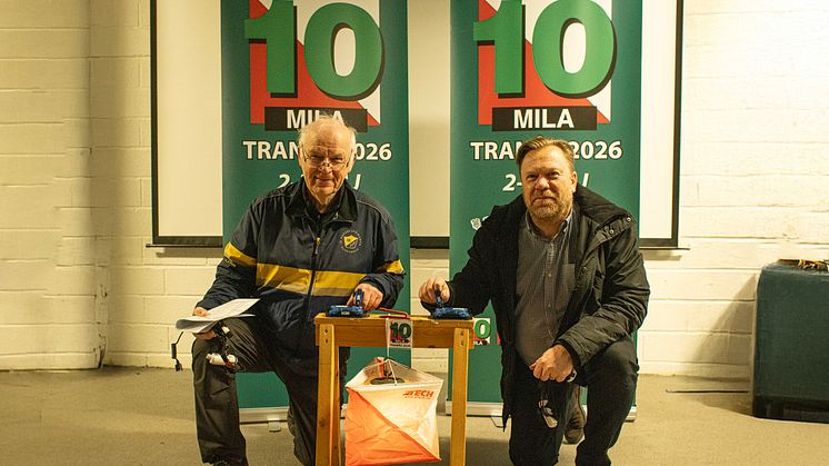 Sven-Åke Karlsson och Mats Holmstedt har stämplat in Tiomila 2026 i Tranås.