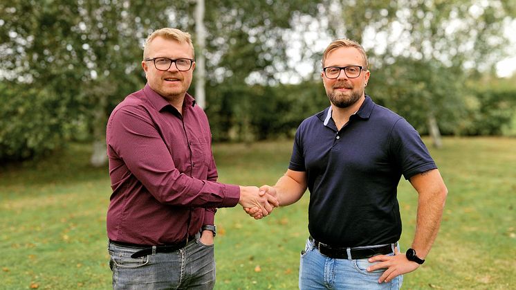 Pär Bragsjö (t.v) lämnar över till Patrick Hörmann (t.h) som blir ny VD på Mercatus.