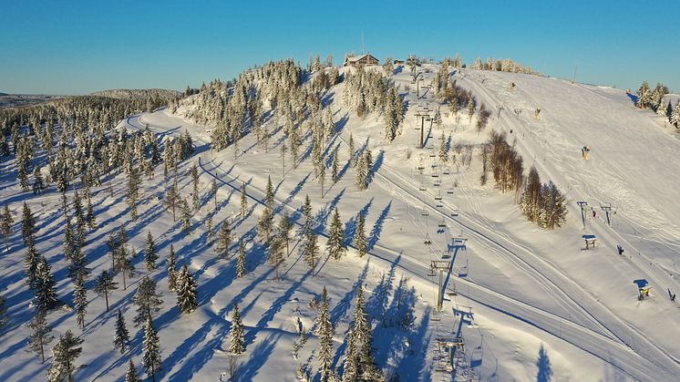 Helt nya skidbackar öppnade under fredagen i de tidigare rovdjursparkområdet. Den längsta backen erbjuder 1,2 km skidåkning. 