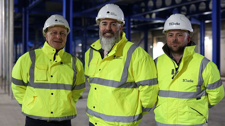 Representatives from both Green Mountain and TClarke at the construction site. 