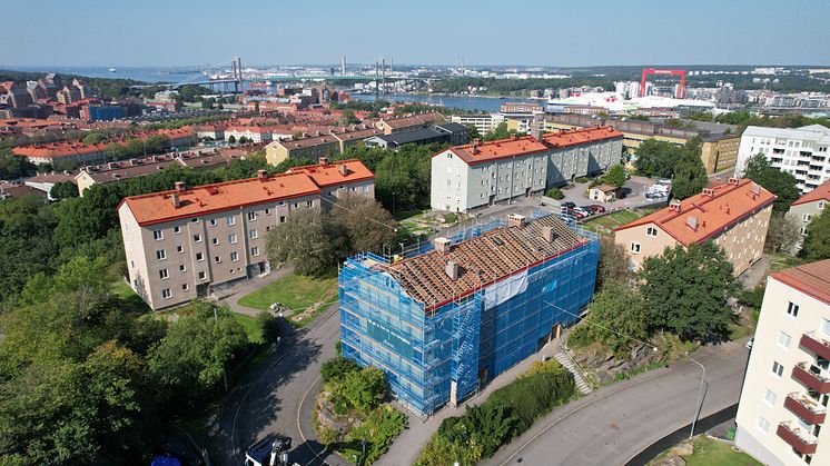 På Gråberget i Majorna har Familjebostäder renoverat fem hus som återfått sina 50-talsutseenden.