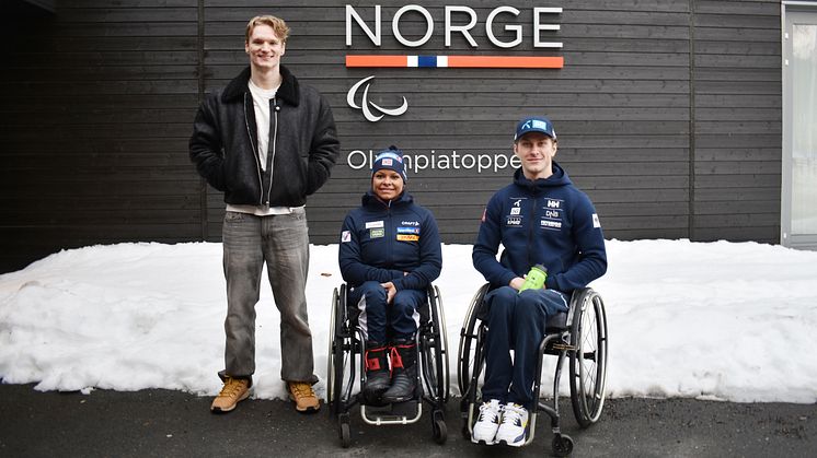Vegard Sverd, Indira Liseth og Magnus Balchen er blant parautøverne som vil motta årlig støtte fra JYSK Norge.