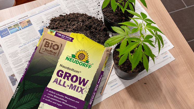 Speziell für Cannabis-Pflanzen stellt Neudorff nun eine natürliche Erde vor.